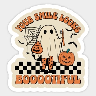 Pediatric Dentist Halloween Spooky Dental Assisant Hygienist Sticker